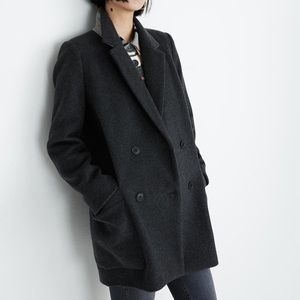 Madewell Hollis Gray Wool Blazer Coat XXS